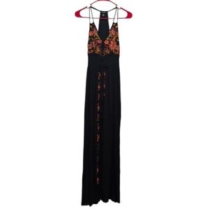 🖤 Forever 21 Floral Strappy Maxi Dress – Size Small